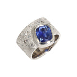 Custom Asymmetrical Sapphire Anniversary Ring