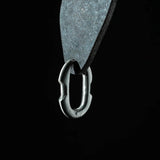 Deco Hoop Earrings in Matte Silver