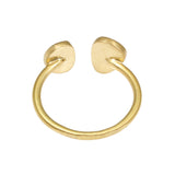 Open Double Organic Shape Pink Spinel Ring in 18k Gold - size 6.5