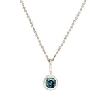 Montana Sapphire Pendant in Platinum