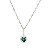 Montana Sapphire Pendant in Platinum