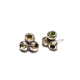 TriPod Post Earrings in Yellow Bronze