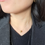 Tiny Moon Necklace in 18k Yellow Gold