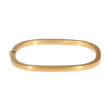 Cushion Shaped Hinged Bangle in 18k Gold