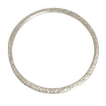 Channel Bangle in Brushed Silver with 4 Black Sapphires