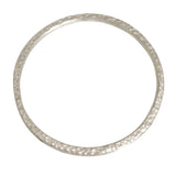 Channel Bangle in Brushed Silver with 4 Black Sapphires