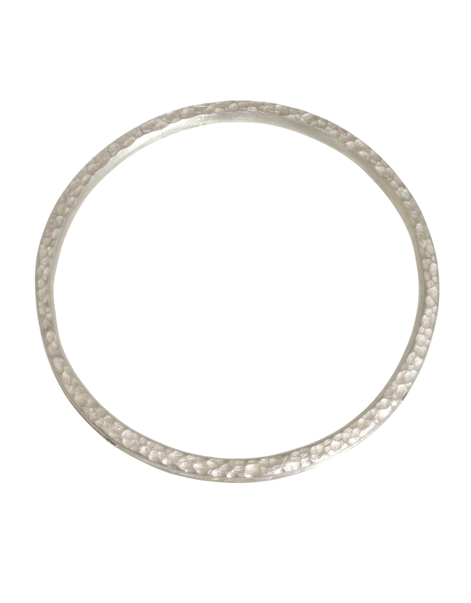 Channel Bangle in Brushed Silver with 4 Black Sapphires