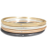 Tapered Bangle with 1.8mm White Diamond