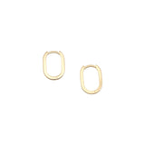 Small Cushion Hoops in 14k Yellow Gold