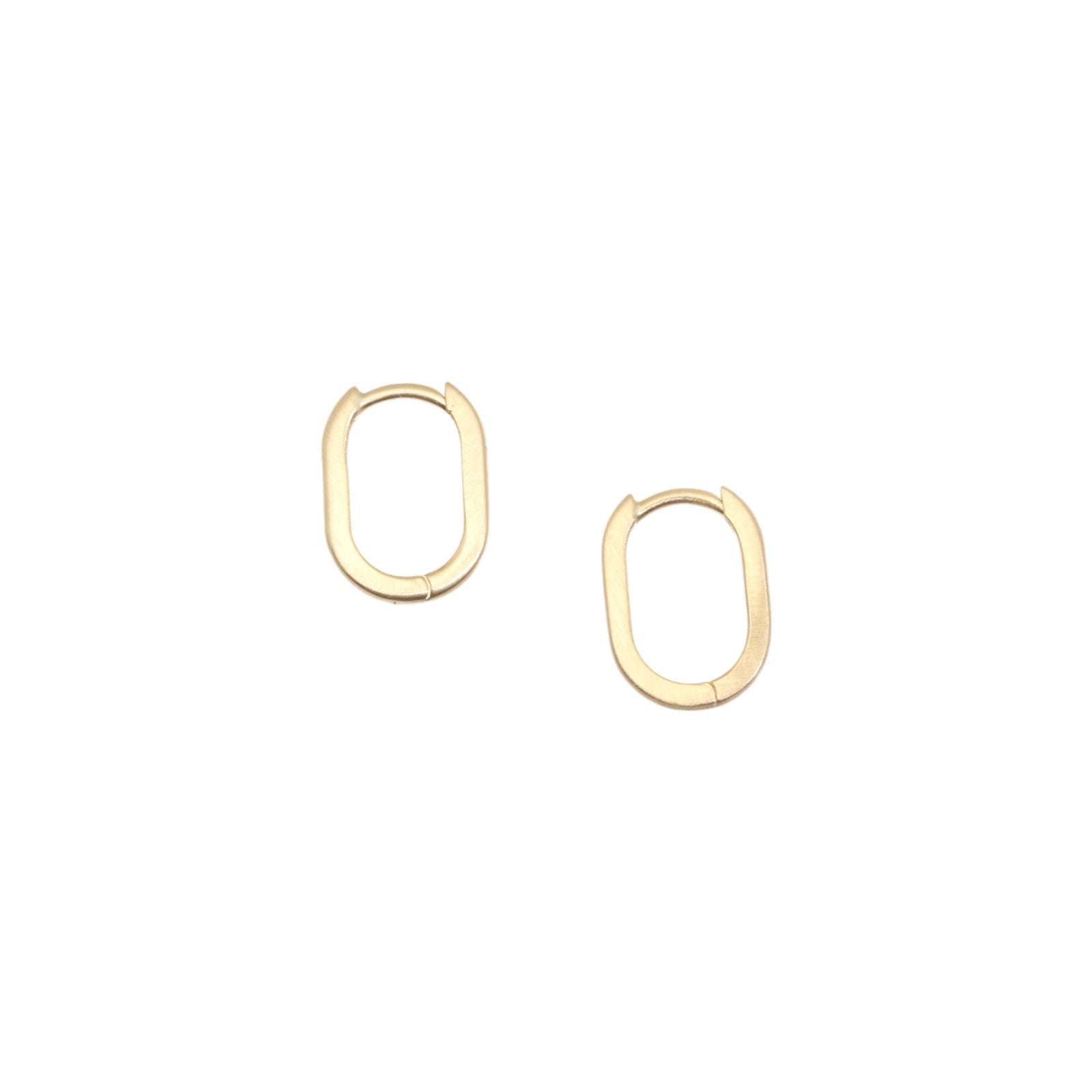 Small Cushion Hoops in 14k Yellow Gold