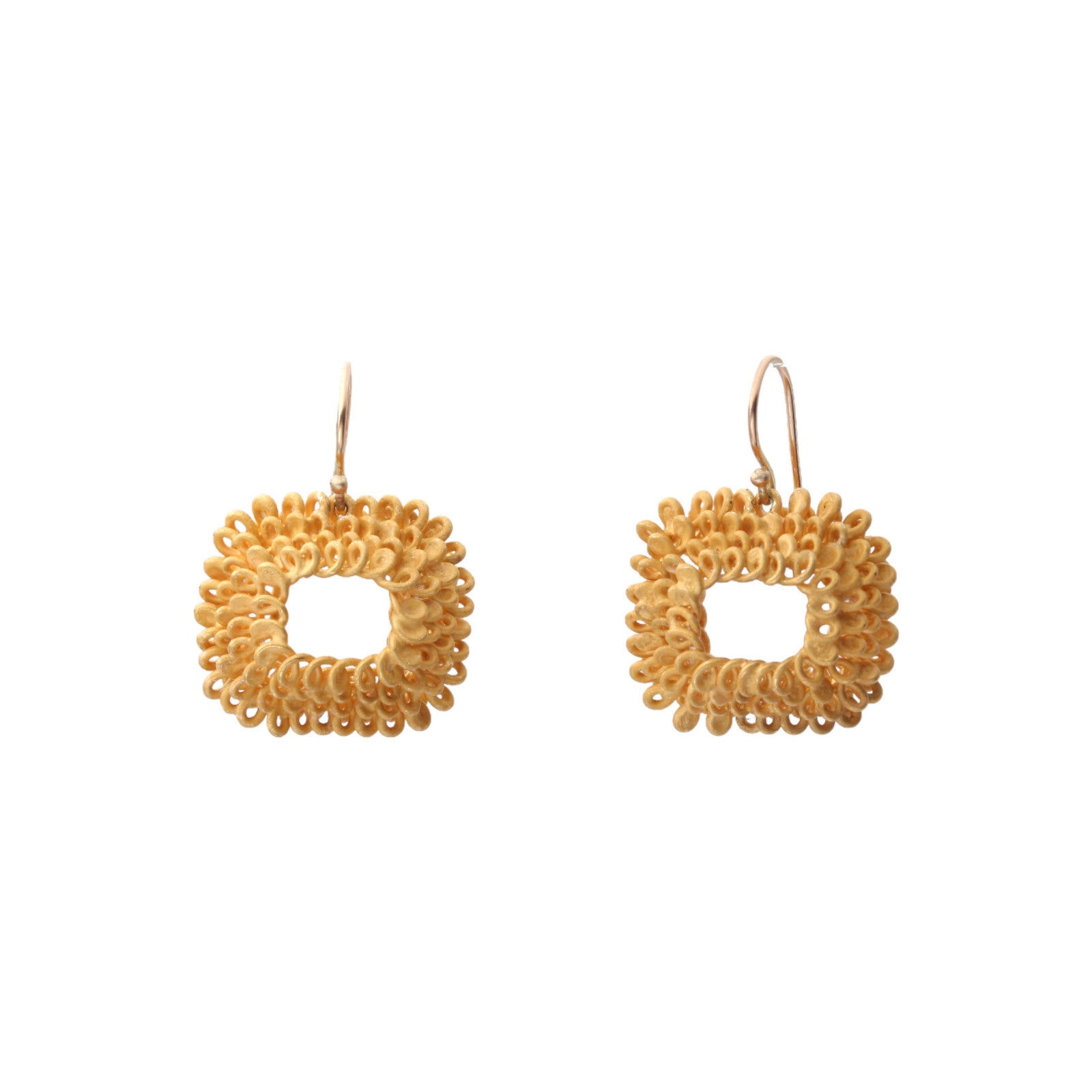 Coil Earrings - Horizontal Rectangle
