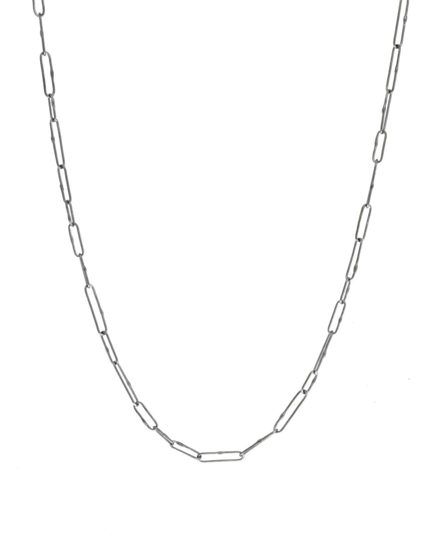 Variable Links Chain in Oxidized Silver - 24"