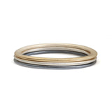 Flat Edges Oval Bangle in Brushed Silver
