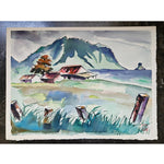 Medium Watercolor Painting #32 (DOUBLE SIDED W/ SIGNATURE)