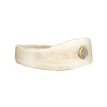 Moose Antler Bangle with Salt and Pepper Diamond Slice in 18k Gold