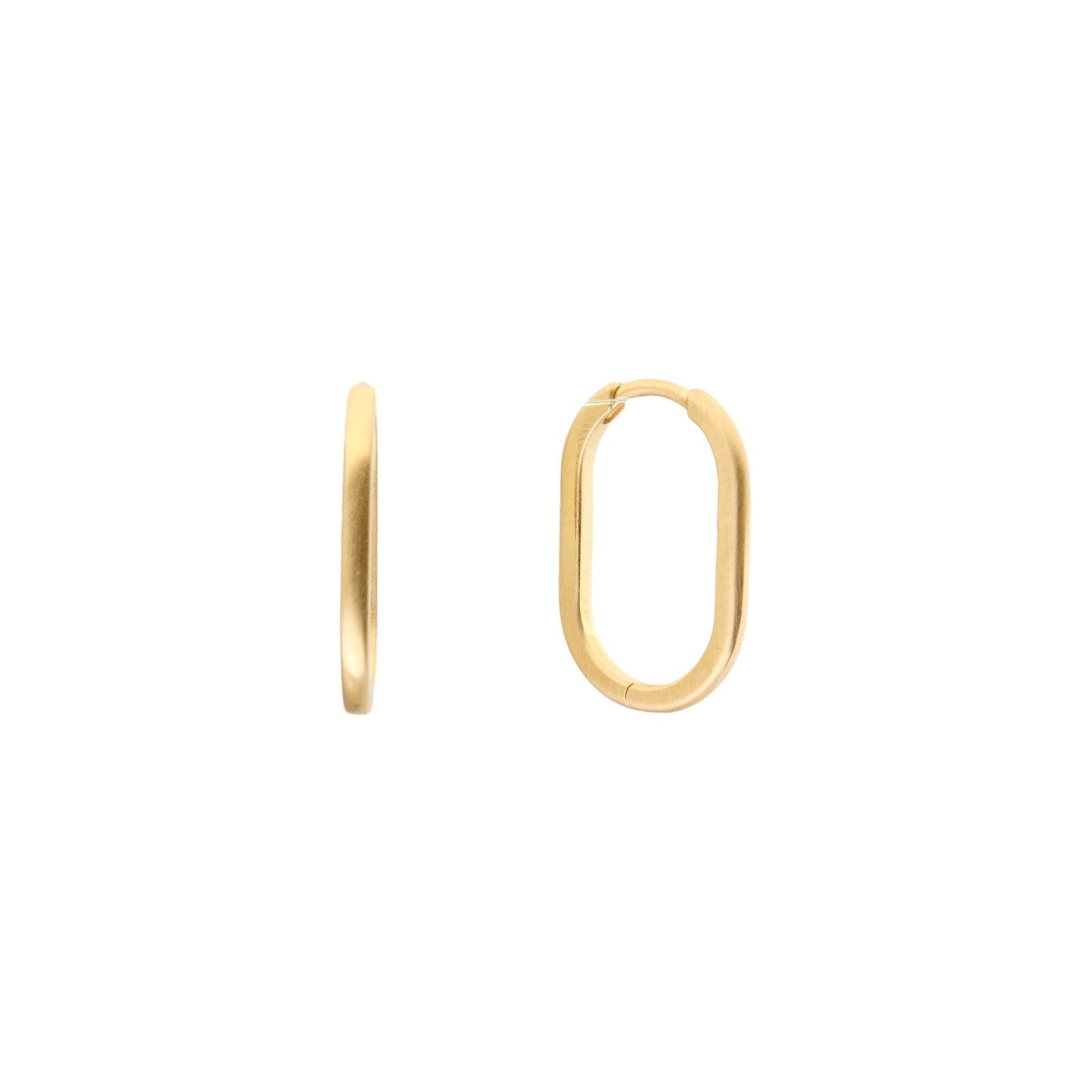 Medium Cushion Hoops in 14k Yellow Gold