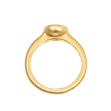 Raised Cup Old Euro Cut Diamond Ring in 18k Gold