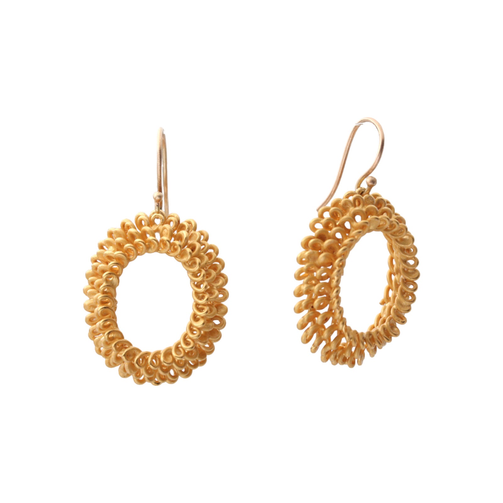 Coil Earrings - Large Oval