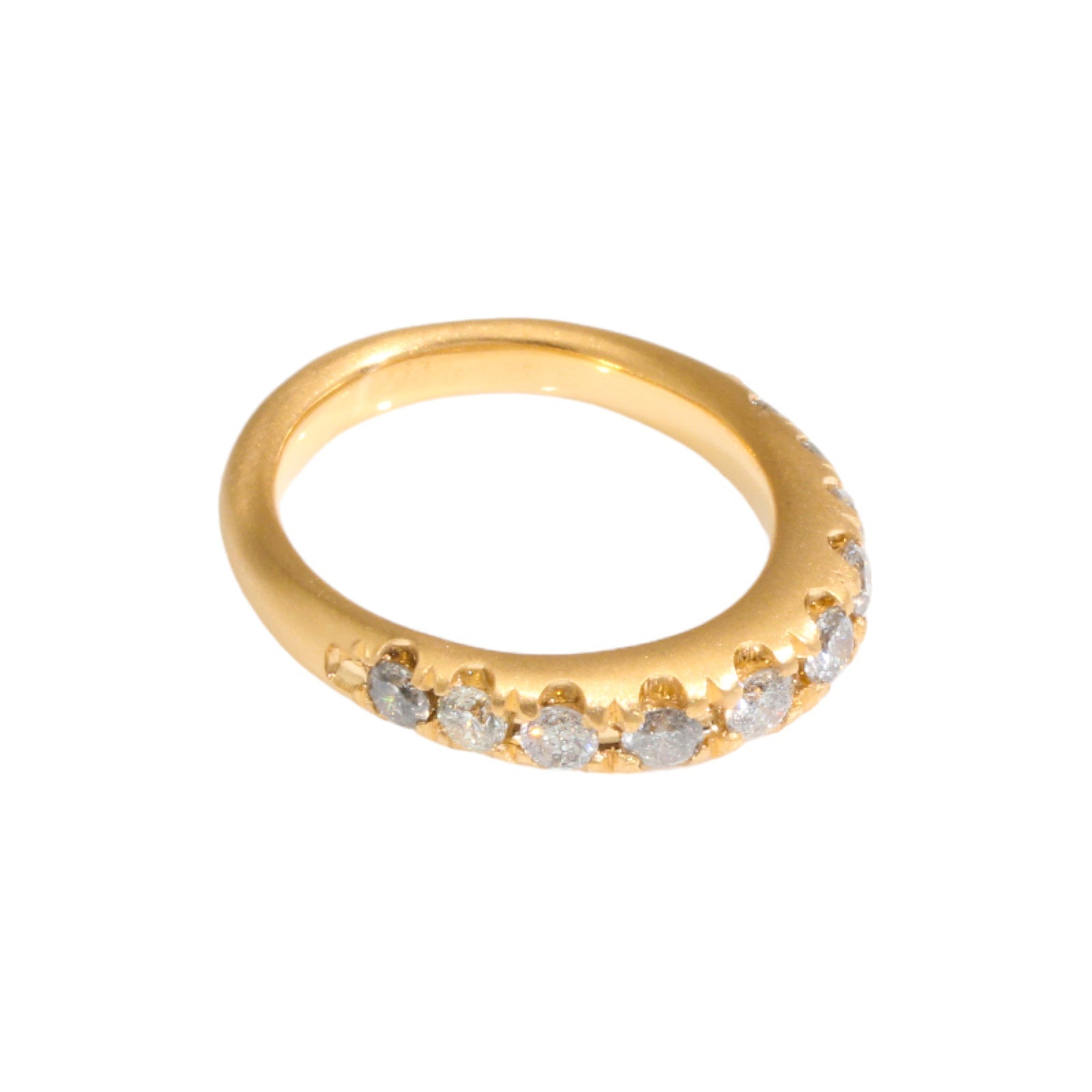Inanna with Grey Diamonds in 18k Yellow Gold