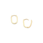 Small Cushion Hoops in 14k Yellow Gold