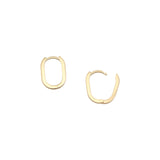 Small Cushion Hoops in 14k Yellow Gold