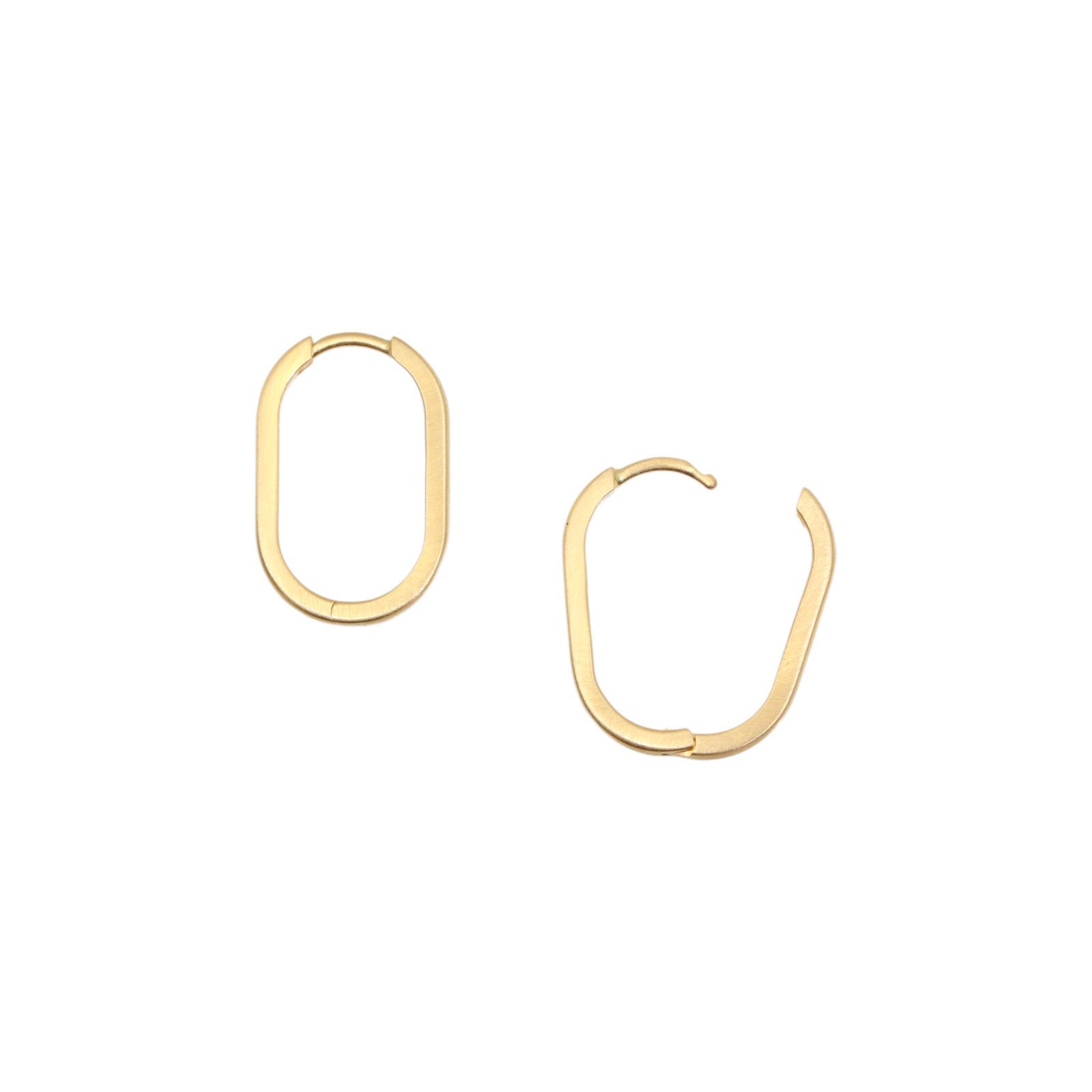 Medium Cushion Hoops in 14k Yellow Gold