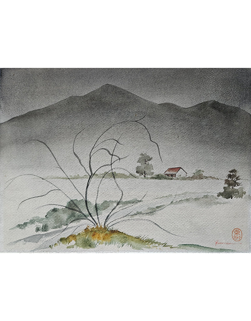 Medium Watercolor Painting #32 (DOUBLE SIDED W/ SIGNATURE)