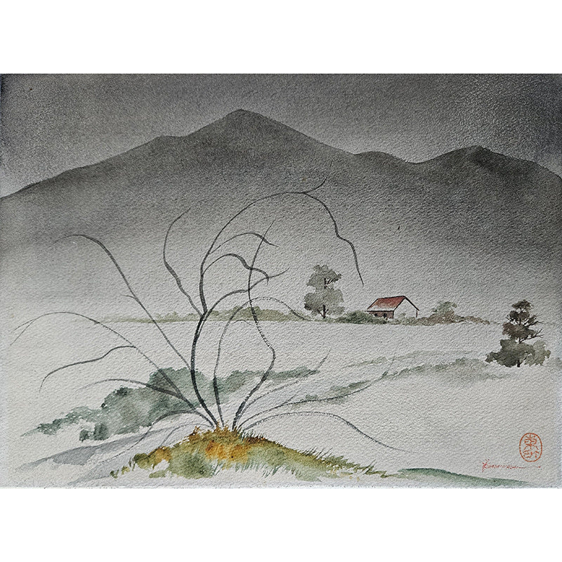 Medium Watercolor Painting #32 (DOUBLE SIDED W/ SIGNATURE)