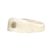 Moose Antler Bangle with Salt and Pepper Diamond Slice in 18k Gold
