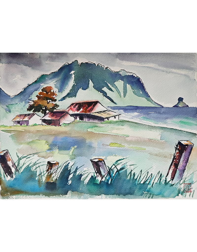 Medium Watercolor Painting #32 (DOUBLE SIDED W/ SIGNATURE)