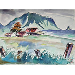 Medium Watercolor Painting #32 (DOUBLE SIDED W/ SIGNATURE)