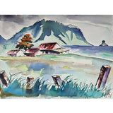 Medium Watercolor Painting #32 (DOUBLE SIDED W/ SIGNATURE)