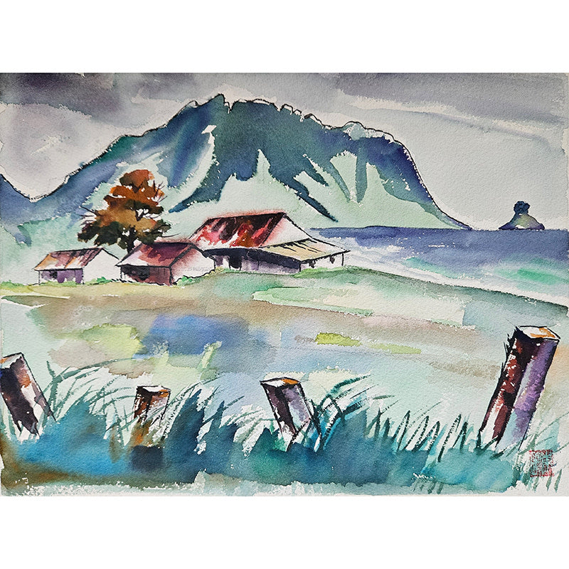 Medium Watercolor Painting #32 (DOUBLE SIDED W/ SIGNATURE)