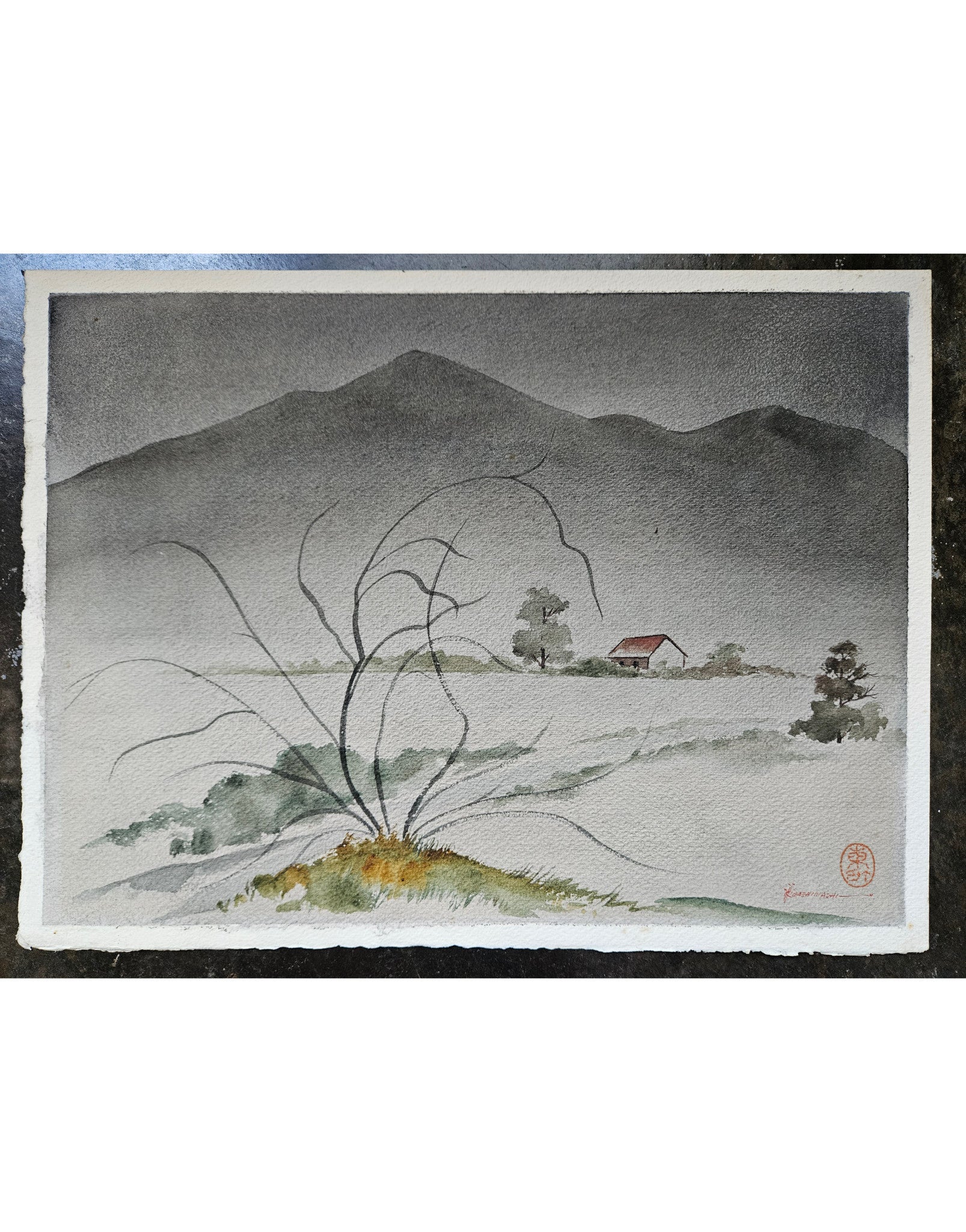 Medium Watercolor Painting #32 (DOUBLE SIDED W/ SIGNATURE)