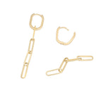 Small Cushion Hoops in 14k Yellow Gold