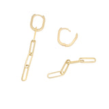 Small Cushion Hoops in 14k Yellow Gold