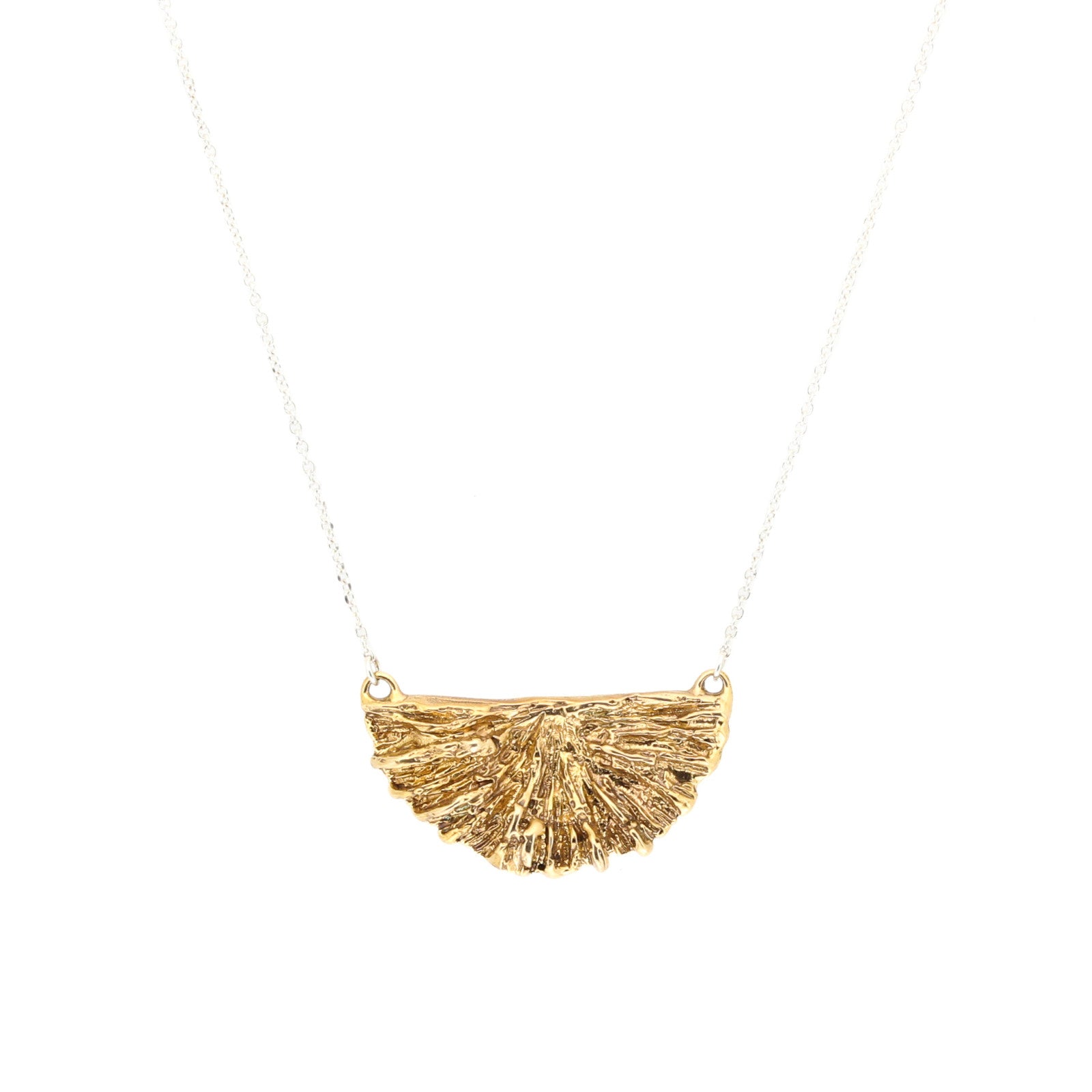 Small Kinoko Necklace in Yellow Bronze