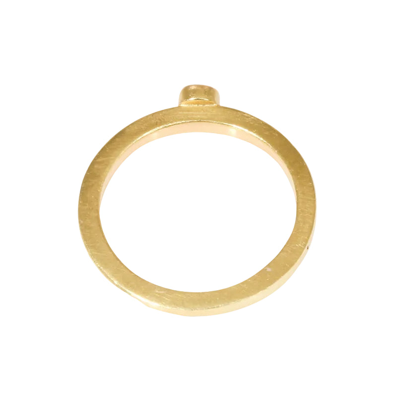 Rosecut Diamond Ring in 18k Yellow Gold