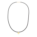 Sophie Necklace with Black Beads in 18k Yellow Gold