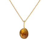 Organic Shape Citrine Pendant in 18k Gold