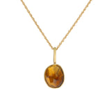 Organic Shape Citrine Pendant in 18k Gold