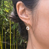 Small Goshenite Earrings in 14k Yellow Gold