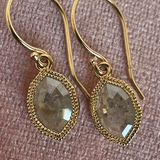 Geometric Australian Diamond Earrings in 18k Yellow Gold
