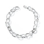 Clear Glass Double Bean Link Necklace