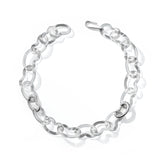 Clear Glass Double Bean Link Necklace