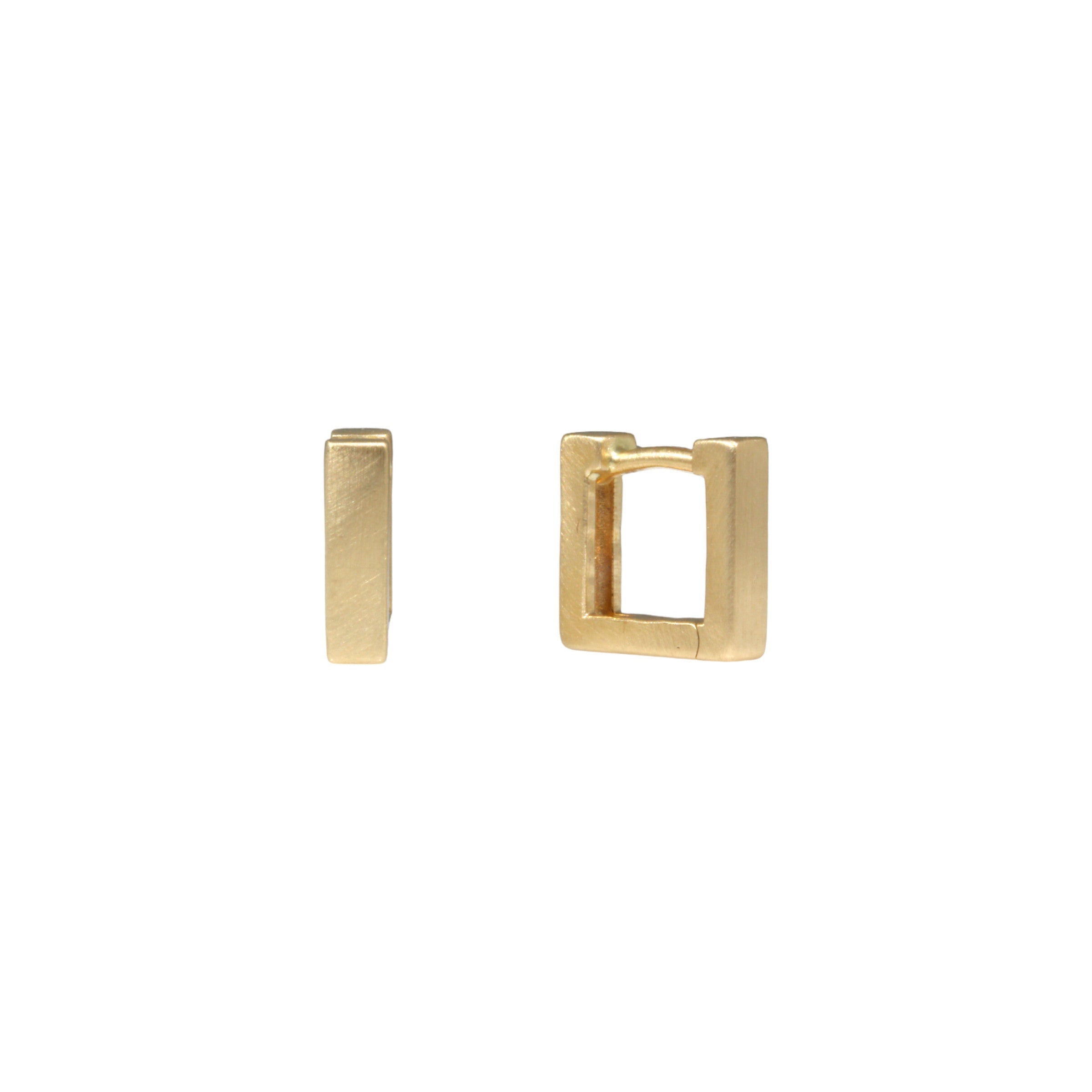 Square Hoops in 14k Gold