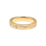Celestial Ring in 14k Gold with White and Cognac Diamonds