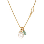 Baroque Pearl Charm Pendant in 18k Gold