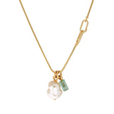 Baroque Pearl Charm Pendant in 18k Gold