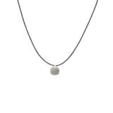 Serina Necklace with Grey Beads in Silver
